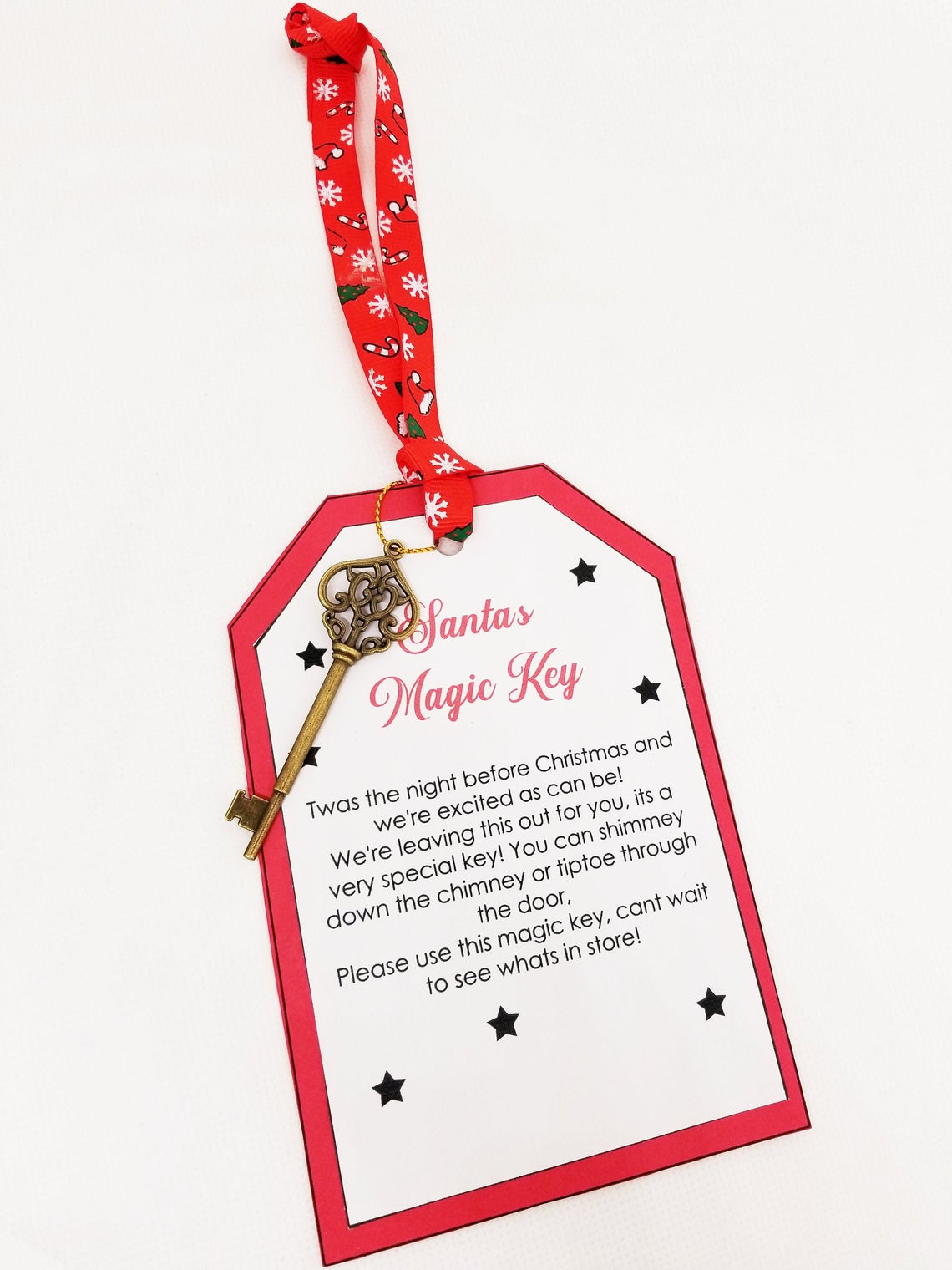 Santas Key- Santa magic key-Personalized Santa's Key- Christmas Eve Box  Filler- Santa Key Poem-Santa-Christmas Card-Santa Gift-Custom