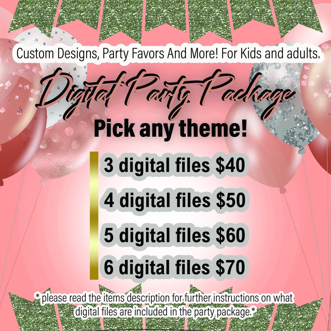 Custom Party Favors- Digital Party Package- Birthday- Printable-Personalized- Custom Candy Favors- Customized Party Bundle-Any Theme