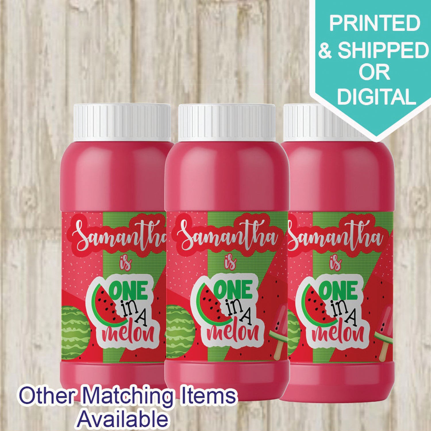 One in a melon party bubbles- Bubble Labels- Watermelon party- Watermelon Birthday- Party Bubbles- one in a melon- Digital- Printable-